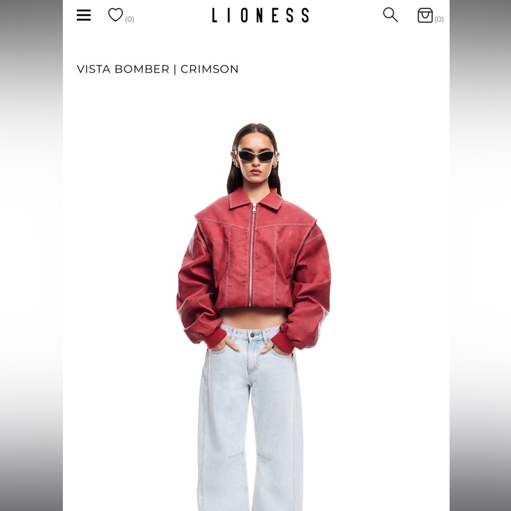 Lioness Red Bomber Jacket